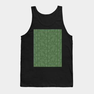 Sage Green Evergreen Scene  - Monochrome - Cozy Winter Collection Tank Top